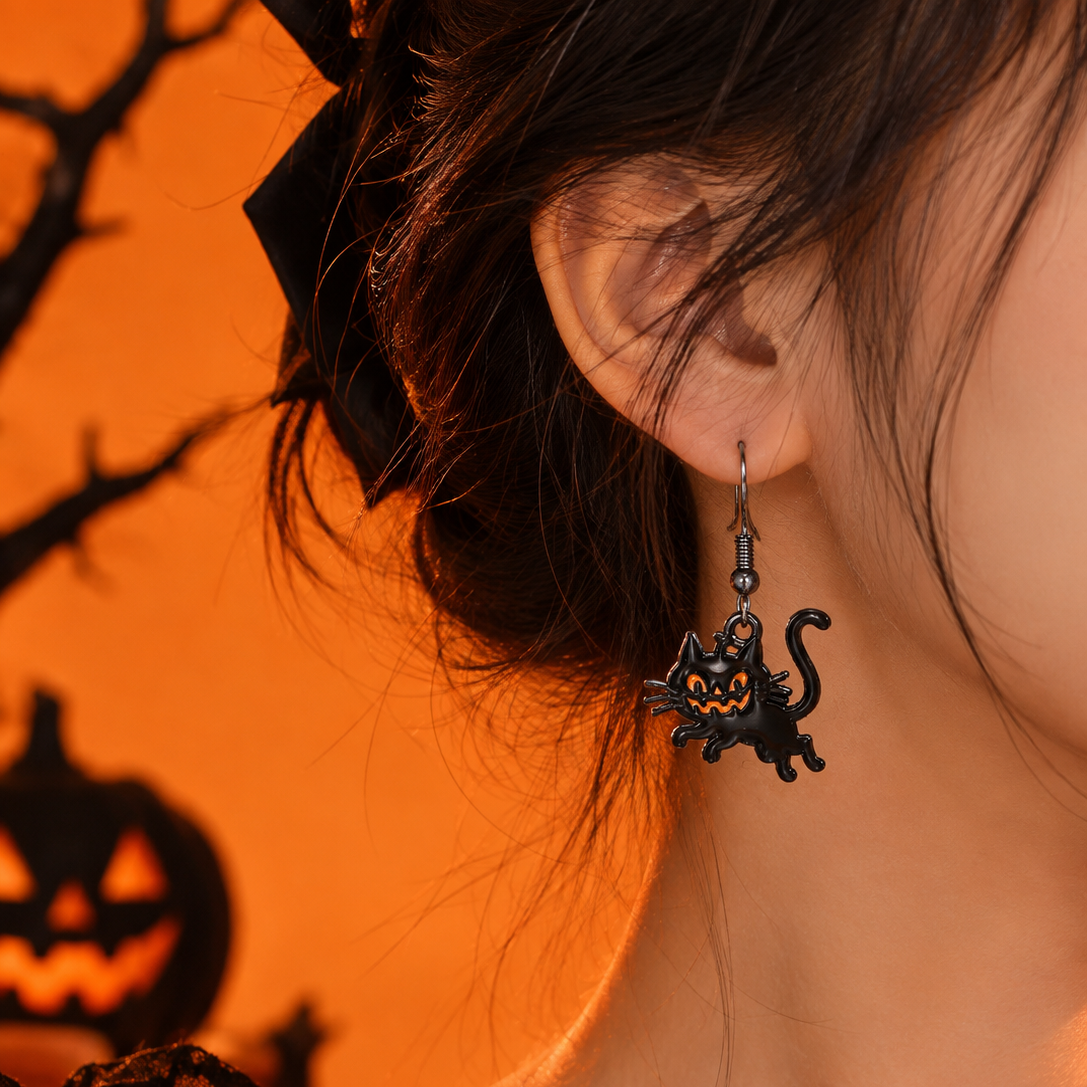 Halloween Collection – Halloween earrings, hook-style earrings with a unique design