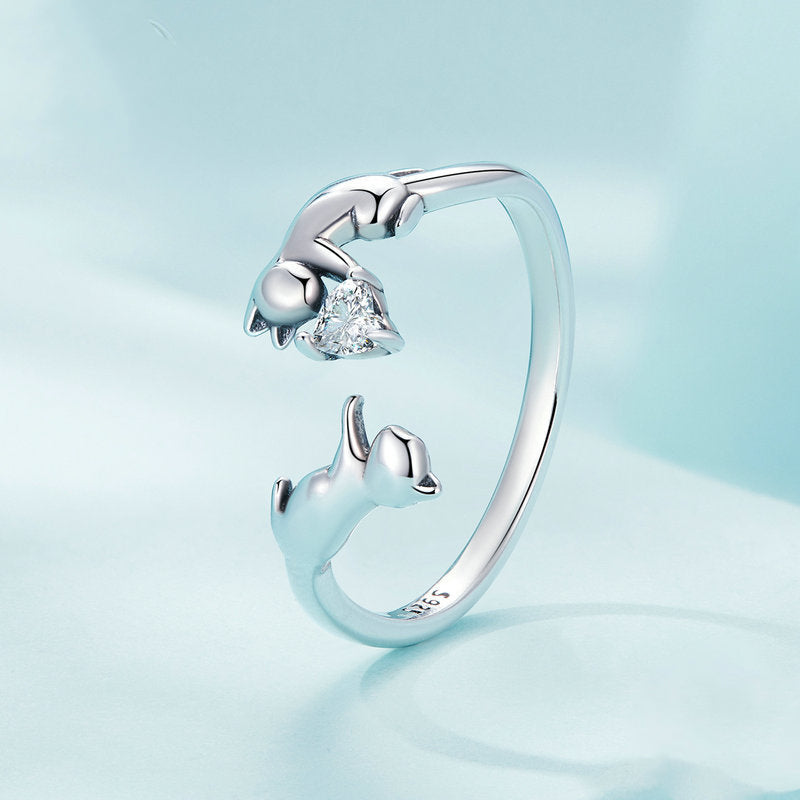S925 Silver "Love Story" Ring