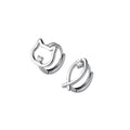 Cute S925 silver earrings featuring a fish and a cat