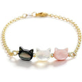 Cute handmade cat-themed bracelet for women