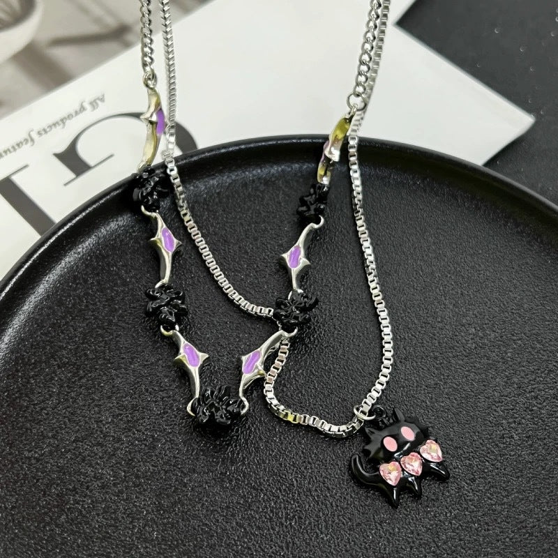 Cute cartoon cat necklace