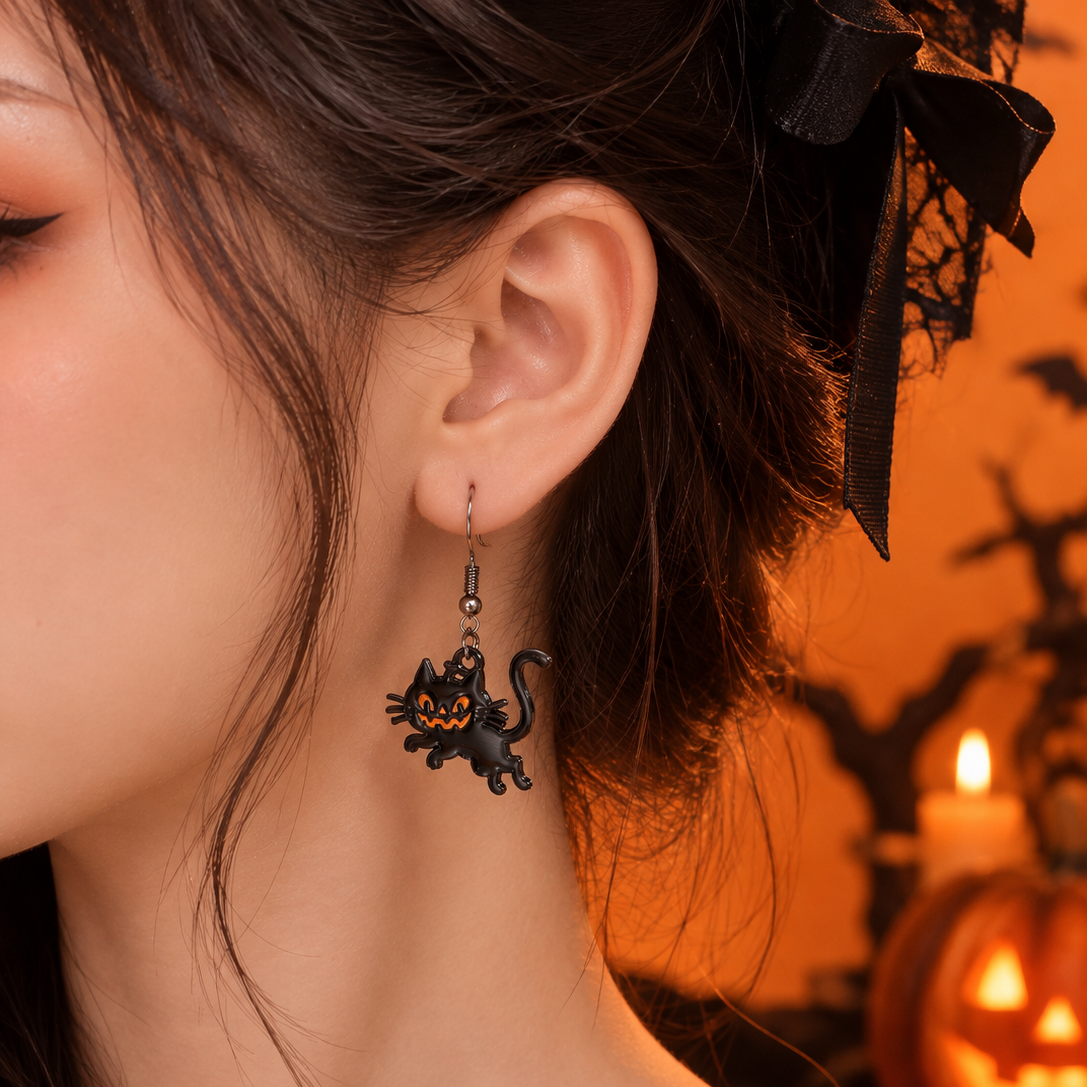 Halloween Collection – Halloween earrings, hook-style earrings with a unique design