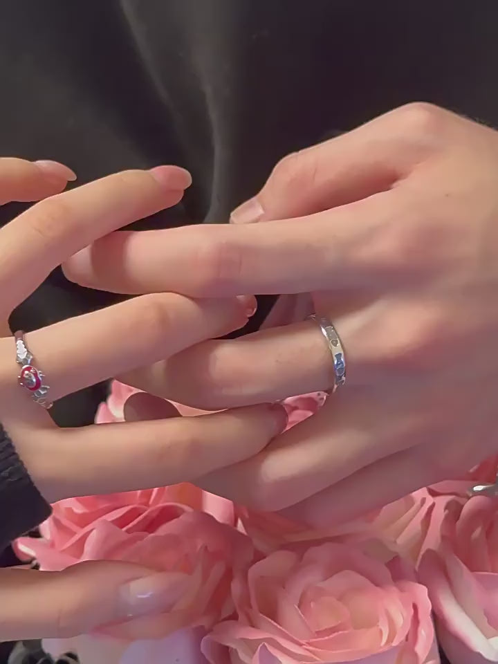 Cat and Fish Couple Rings