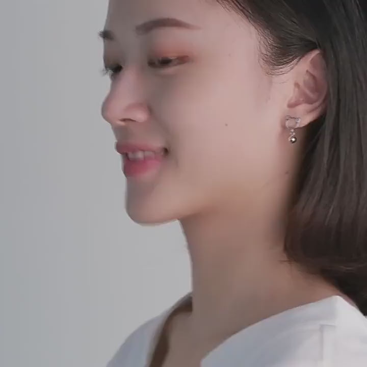 Unique cat-shaped earrings with bells